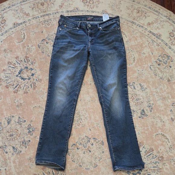 Denizen Levi's Blue Jeans Modern Slim Classic 5 Pocket Stretch 10M W30 L32 EUC - Picture 1 of 7